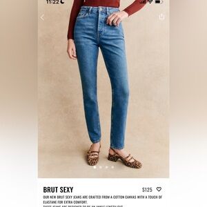 Sézane brut sexy jeans in Denim Blue